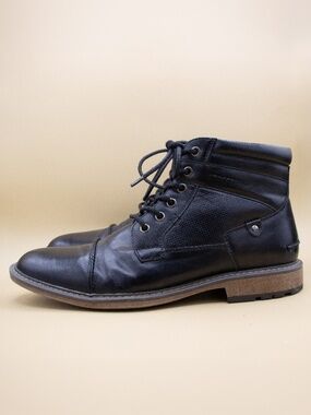 Steve Madden Brix Black Mid Dress Shoes Men's Size 9.5